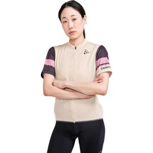 Craft Core Endur Logo Short Sleeve Jersey Ecru / Slate M Women Craft Core Endur Logo Short Sleeve Jersey Ecru / Slate M Women