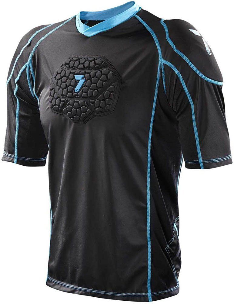 7idp Youth Short Sleeve Protective Jersey Black / Blue S-M unisex