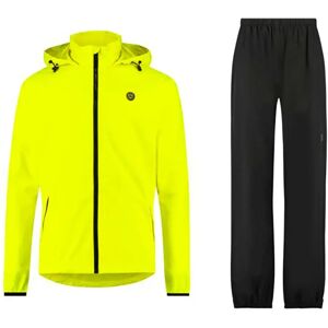 Agu Go Rain Essential Jacket And Pants Set Black / Yellow M Men Agu Go Rain Essential Jacket And Pants Set Black / Yellow M Men