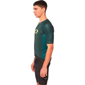 Oakley Apparel Icon 2.0 Short Sleeve Jersey Hunter Green S Men Oakley Apparel Icon 2.0 Short Sleeve Jersey Hunter Green S Men