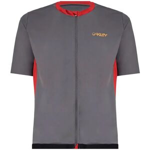 Oakley Apparel Point To Point Short Sleeve Jersey Forged Iron XS Men Oakley Apparel Point To Point Short Sleeve Jersey Forged Iron XS Men