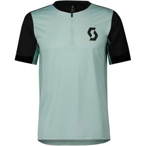Scott Trail Vertic Zip Short Sleeve Enduro Jersey Mineral Green / Black S Men Scott Trail Vertic Zip Short Sleeve Enduro Jersey Mineral Green / Black S Men