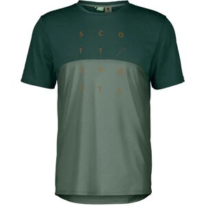 Scott Trail Flow Dri Short Sleeve Jersey Dark Green / Green 2XL Men Scott Trail Flow Dri Short Sleeve Jersey Dark Green / Green 2XL Men