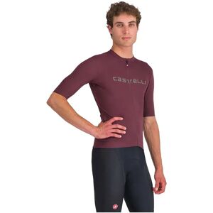 Castelli Prologo Lite Short Sleeve Jersey Dark Bordeaux / Grey 2XL Men Castelli Prologo Lite Short Sleeve Jersey Dark Bordeaux / Grey 2XL Men