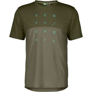 Scott Trail Flow Dri Short Sleeve Jersey Fir Green / Hay Green S Men Scott Trail Flow Dri Short Sleeve Jersey Fir Green / Hay Green S Men