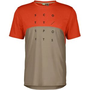 Scott Trail Flow Dri Short Sleeve Jersey Mars Red / Toast Beige L Men Scott Trail Flow Dri Short Sleeve Jersey Mars Red / Toast Beige L Men
