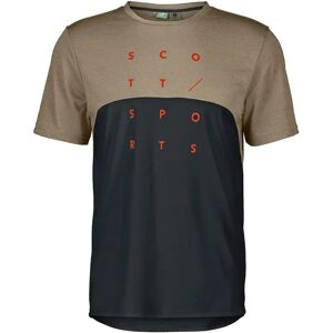 Scott Trail Flow Dri Short Sleeve Jersey Toast Beige / Black S Men Scott Trail Flow Dri Short Sleeve Jersey Toast Beige / Black S Men