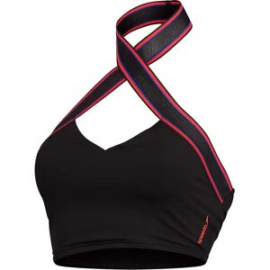 Speedo Solid Halter Crop Top Bikini Top Anthracite XS Women Speedo Solid Halter Crop Top Bikini Top Anthracite XS Women