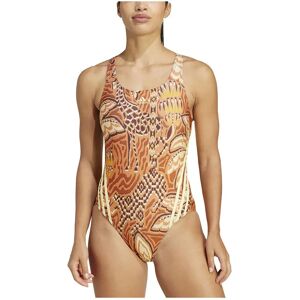 Adidas Farm Rio 3 Stripes Swimsuit Mystery Brown / Almost Yellow 34 Women Adidas Farm Rio 3 Stripes Swimsuit Mystery Brown / Almost Yellow 34 Women