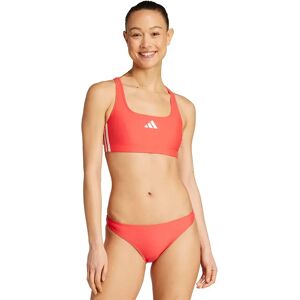 Adidas 3 Stripes V-back Bikini Semi Lucid Red / White 32 Women Adidas 3 Stripes V-back Bikini Semi Lucid Red / White 32 Women