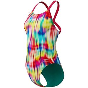 Speedo Fl Printed Leaderback Swimsuit Prismatic Paradise / Ruby UK 38 Women Speedo Fl Printed Leaderback Swimsuit Prismatic Paradise / Ruby UK 38 Women