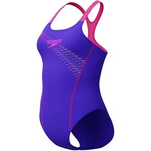 Speedo Medley Logo Swimsuit Indigo Glow UK 32 Women Speedo Medley Logo Swimsuit Indigo Glow UK 32 Women