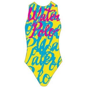 Turbo Script Swimsuit Yellow / Sky Blue XL Women Turbo Script Swimsuit Yellow / Sky Blue XL Women