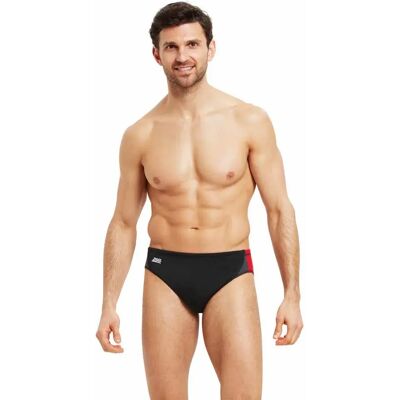Zoggs Prism Racer Swimming Brief Black / Red S Men Zoggs Prism Racer Swimming Brief Black / Red S Men
