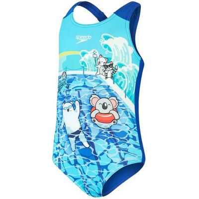 Speedo Digital Printed Swimsuit Cobalt / Azure / White 24 Months Girls Speedo Digital Printed Swimsuit Cobalt / Azure / White 24 Months Girls