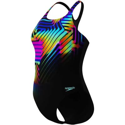 Speedo Digital Printed Medalist Swimsuit Pahala Blend / Speedo Black UK 32 Women Speedo Digital Printed Medalist Swimsuit Pahala Blend / Speedo Black UK 32 Women