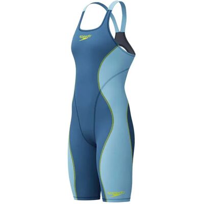 Speedo Fastskin Hyperspark Solid Openback Kneeskin Swimsuit Night / Sugar Blue UK 18 Women Speedo Fastskin Hyperspark Solid Openback Kneeskin Swimsuit Night / Sugar Blue UK 18 Women