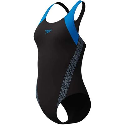 Speedo Hyperboom Splice Laneback Swimsuit Lagoon Blue UK 38 Women Speedo Hyperboom Splice Laneback Swimsuit Lagoon Blue UK 38 Women