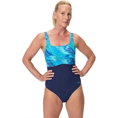 Speedo Print Contour Eclipse Swimsuit Peacoat / Skydive UK 42 Women Speedo Print Contour Eclipse Swimsuit Peacoat / Skydive UK 42 Women