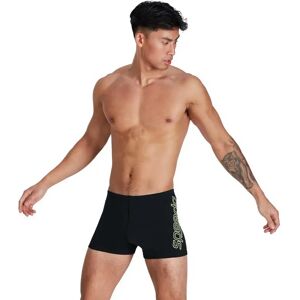 Speedo Boom Logo Placement Swimming Boxer Black / Bright Zest UK 38 Men Speedo Boom Logo Placement Swimming Boxer Black / Bright Zest UK 38 Men
