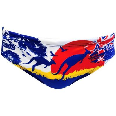 Turbo Australia Landscape Multicolor Swim Briefs for Men - Swimwear Turbo Australia Landscape Multicolor Swim Briefs for Men - Swimwear
