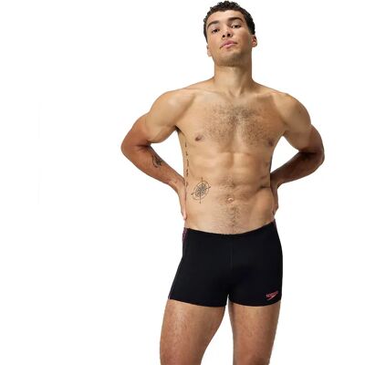 Speedo Tech Panel Swimming Boxer Black / Coral Sands UK 32 Men Speedo Tech Panel Swimming Boxer Black / Coral Sands UK 32 Men