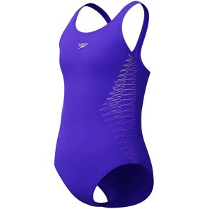 Speedo Placement Muscleback Swimsuit Indigo Glow 11-12 Years Girls Speedo Placement Muscleback Swimsuit Indigo Glow 11-12 Years Girls