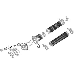 Rockshox Sram Gripshift X01 Eagle Red Clamp Black / Red One Size unisex