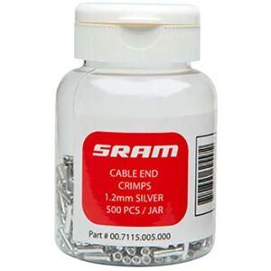 Sram 1.8 Brake Cable Terminal 500 Units Silver 1.2 mm unisex Sram 1.8 Brake Cable Terminal 500 Units Silver 1.2 mm unisex