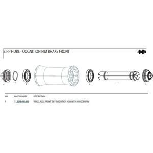 Zipp Nsw Cognition Front Hub Axle Black One Size unisex Zipp Nsw Cognition Front Hub Axle Black One Size unisex