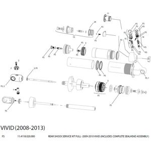 Rockshox Vivid 09-10 Service Kit Black One Size unisex Rockshox Vivid 09-10 Service Kit Black One Size unisex
