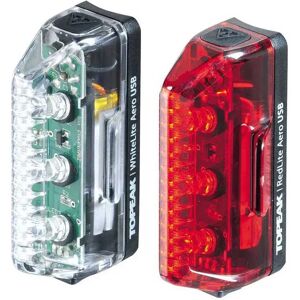 Topeak Aero Combo Usb Light Set Black One Size unisex Topeak Aero Combo Usb Light Set Black One Size unisex