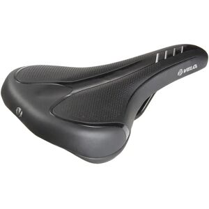 Velo Traveller Saddle Black / Silver Stripes 152 mm Men,Women Velo Traveller Saddle Black / Silver Stripes 152 mm Men,Women