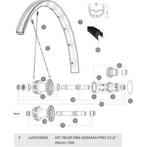 Mavic Deemax Pro Tubeless Rear Rim Black 650B - 27.5´´ 2 unisex Mavic Deemax Pro Tubeless Rear Rim Black 650B - 27.5´´ 2 unisex
