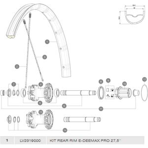 Mavic E-deemax Pro Rear Rim Black 650B - 27.5´´ 2 unisex Mavic E-deemax Pro Rear Rim Black 650B - 27.5´´ 2 unisex