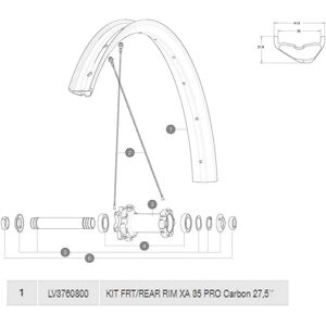 Mavic Xa 35 Pro Carbon Rim Black 650B - 27.5´´ 2 unisex Mavic Xa 35 Pro Carbon Rim Black 650B - 27.5´´ 2 unisex