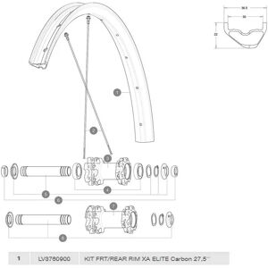 Mavic Xa Elite Carbon Rim Black 650B - 27.5´´ 2 unisex Mavic Xa Elite Carbon Rim Black 650B - 27.5´´ 2 unisex