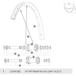 Mavic Xa Light 19 Rim Black 650B - 27.5´´ 2 unisex Mavic Xa Light 19 Rim Black 650B - 27.5´´ 2 unisex
