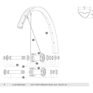 Mavic Xa 19 Rim Black 650B - 27.5´´ 2 unisex Mavic Xa 19 Rim Black 650B - 27.5´´ 2 unisex
