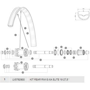 Mavic E-xa Elite 19 Rear Rim Black 650B - 27.5´´ 2 unisex Mavic E-xa Elite 19 Rear Rim Black 650B - 27.5´´ 2 unisex