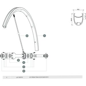 Mavic R-sys Slr Front Rim Black 700 - 28´´ 16H unisex Mavic R-sys Slr Front Rim Black 700 - 28´´ 16H unisex