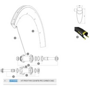 Mavic Comete Pro Carbon Disc Front Rim Black 700 - 28´´ 24H unisex Mavic Comete Pro Carbon Disc Front Rim Black 700 - 28´´ 24H unisex