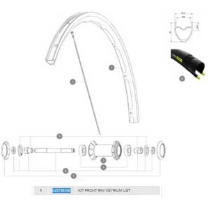 Mavic Ksyrium Ust Front Rim Black 700 - 28´´ 18H unisex Mavic Ksyrium Ust Front Rim Black 700 - 28´´ 18H unisex