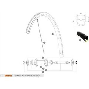 Mavic Ksyrium Elite Ust 20 Front Rim Black 700 - 28´´ 18H unisex Mavic Ksyrium Elite Ust 20 Front Rim Black 700 - 28´´ 18H unisex