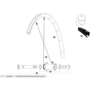 Mavic Ksyrium Elite Disc Ust 20 Front Rim Black 700 - 28´´ 24H unisex Mavic Ksyrium Elite Disc Ust 20 Front Rim Black 700 - 28´´ 24H unisex