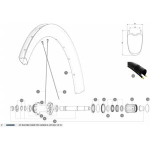 Mavic Cosmic Pro Carbon Sl Ust Disc 20 Rear Rim Black 700 - 28´´ 24H unisex Mavic Cosmic Pro Carbon Sl Ust Disc 20 Rear Rim Black 700 - 28´´ 24H unisex