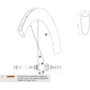 Mavic Comete Pro Carbon Sl Us Disc 20 Front Rim Black 700 - 28´´ 24H unisex Mavic Comete Pro Carbon Sl Us Disc 20 Front Rim Black 700 - 28´´ 24H unisex