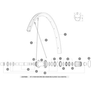 Mavic Aksium Allroad Disc 650b 2018 Rear Left Spokes 12 Units Black 276 mm unisex Mavic Aksium Allroad Disc 650b 2018 Rear Left Spokes 12 Units Black 276 mm unisex