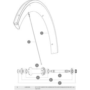 Mavic Comete Pro Carbon Exalith Front Spokes 12 Units Black 287 mm unisex Mavic Comete Pro Carbon Exalith Front Spokes 12 Units Black 287 mm unisex