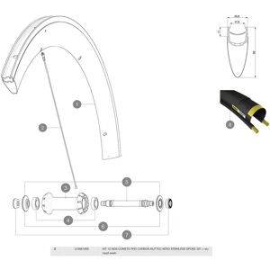 Mavic Comete Pro Carbon Rear Left Spokes 12 Units Black 301 mm unisex Mavic Comete Pro Carbon Rear Left Spokes 12 Units Black 301 mm unisex